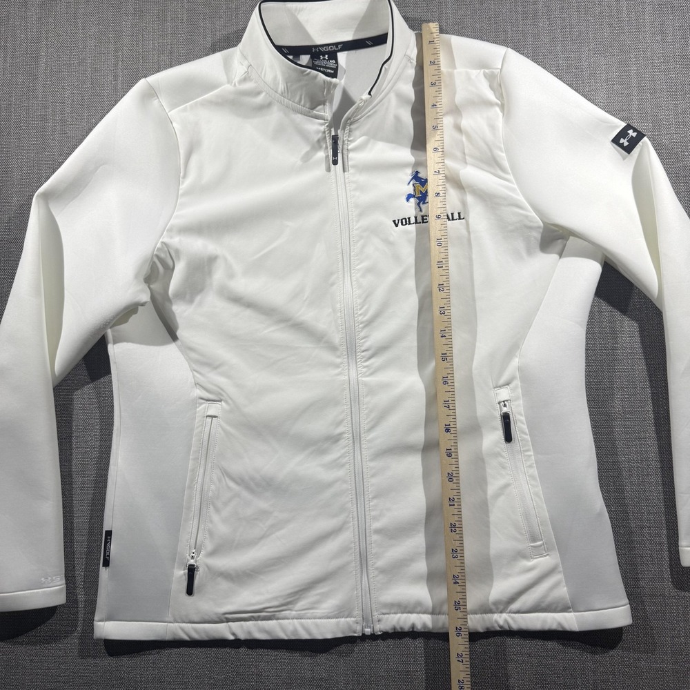 McNeese State Cowboys Jacket Womens XL White NCAA Volleyball Under Armour Storm - Picture 5 of 8